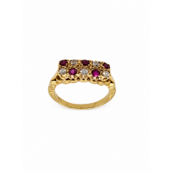 Pre Owned 18ct Ruby and Diamond Ring ZC124